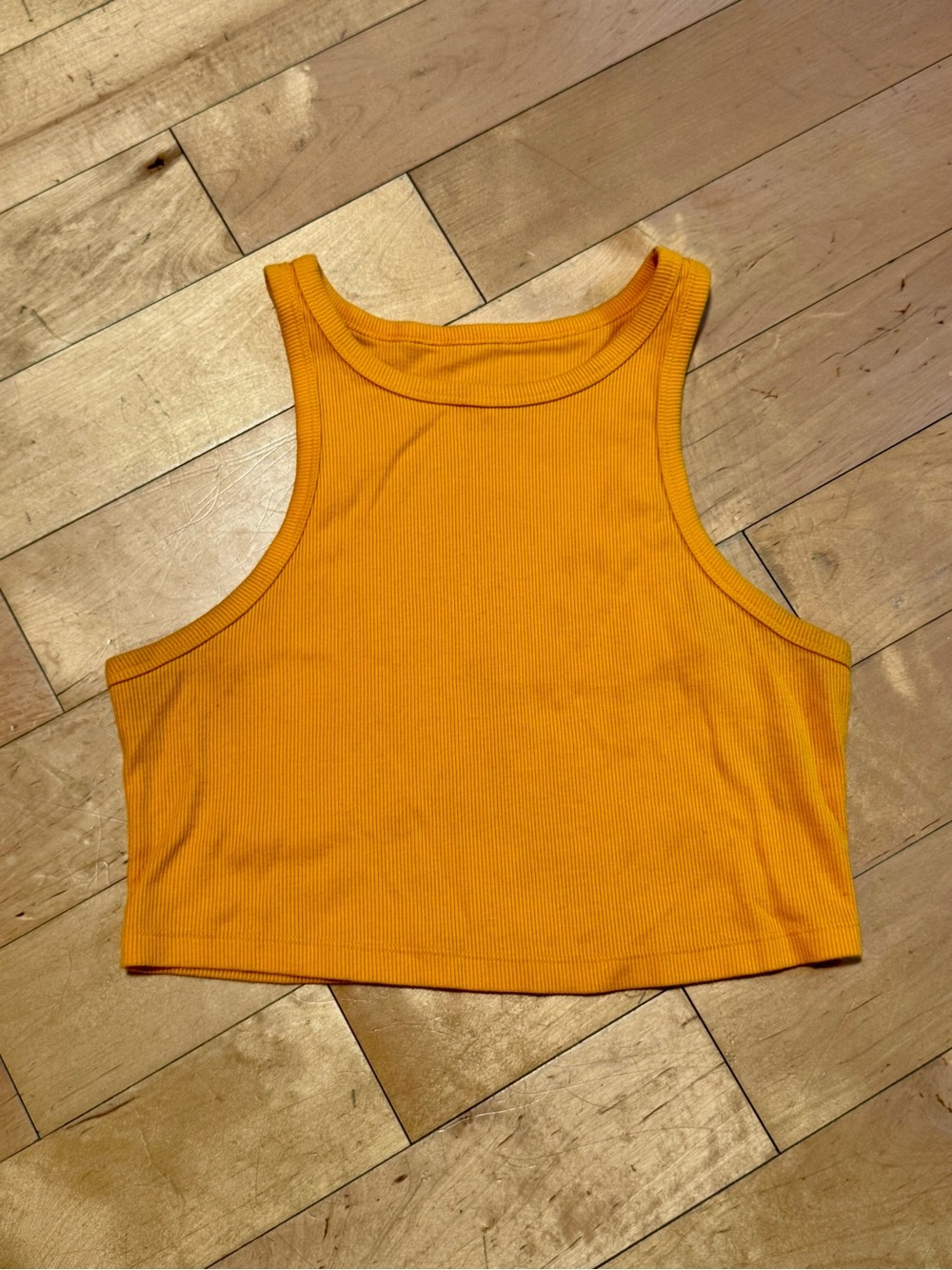 Wild Fable L mustard yellow crop top